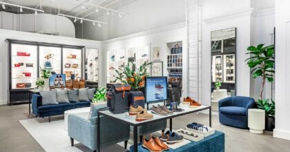 Retail display in a Cole Haan store