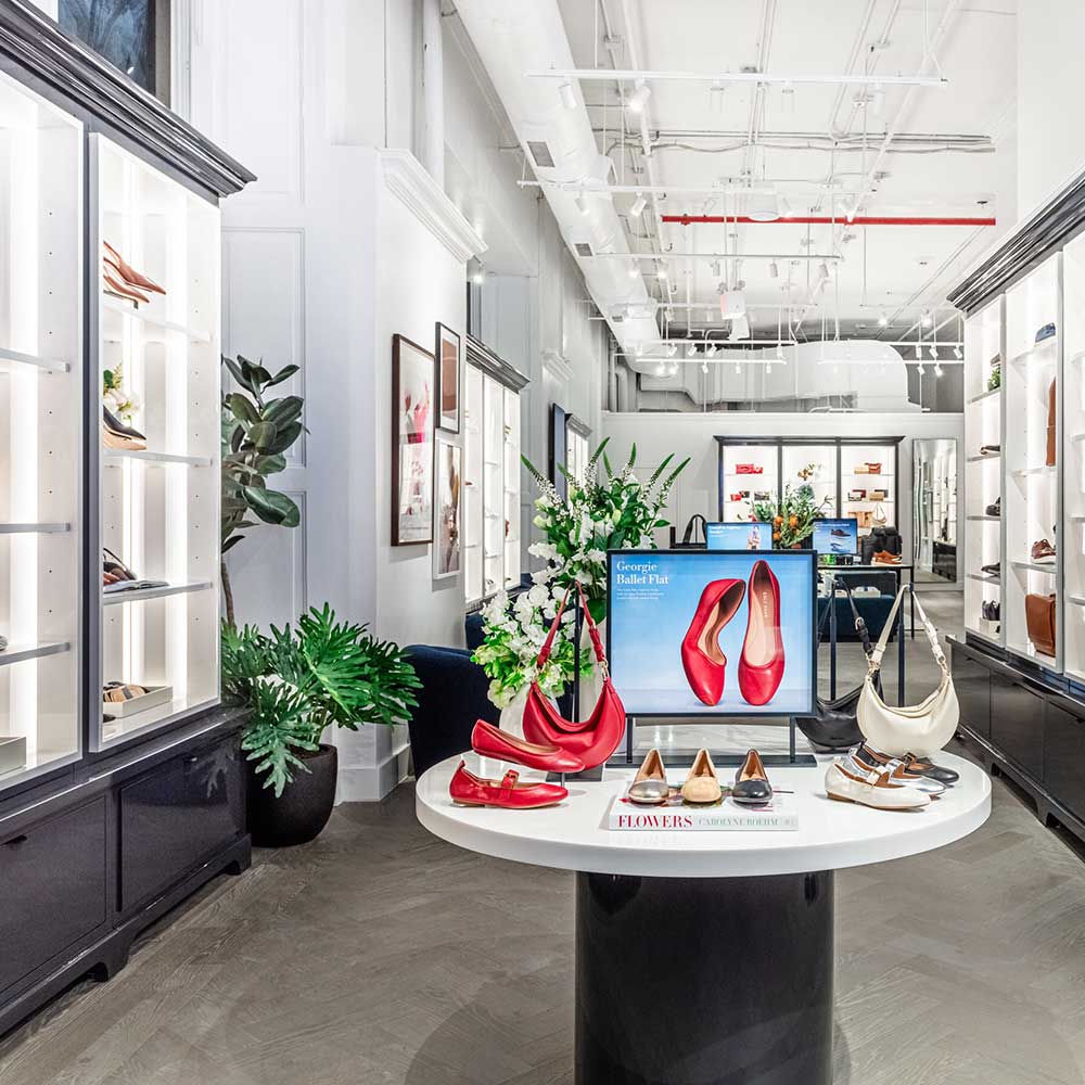 Retail display in a Cole Haan store